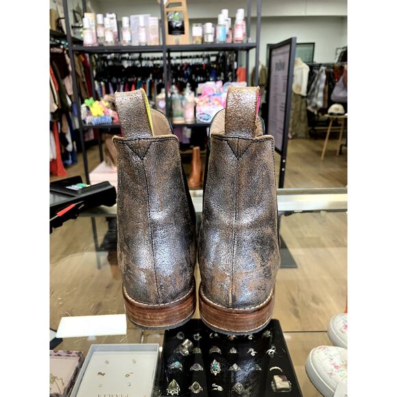 Joules Black and Bronze Chelsea Leather Ankle Boots - Picture 2 of 5